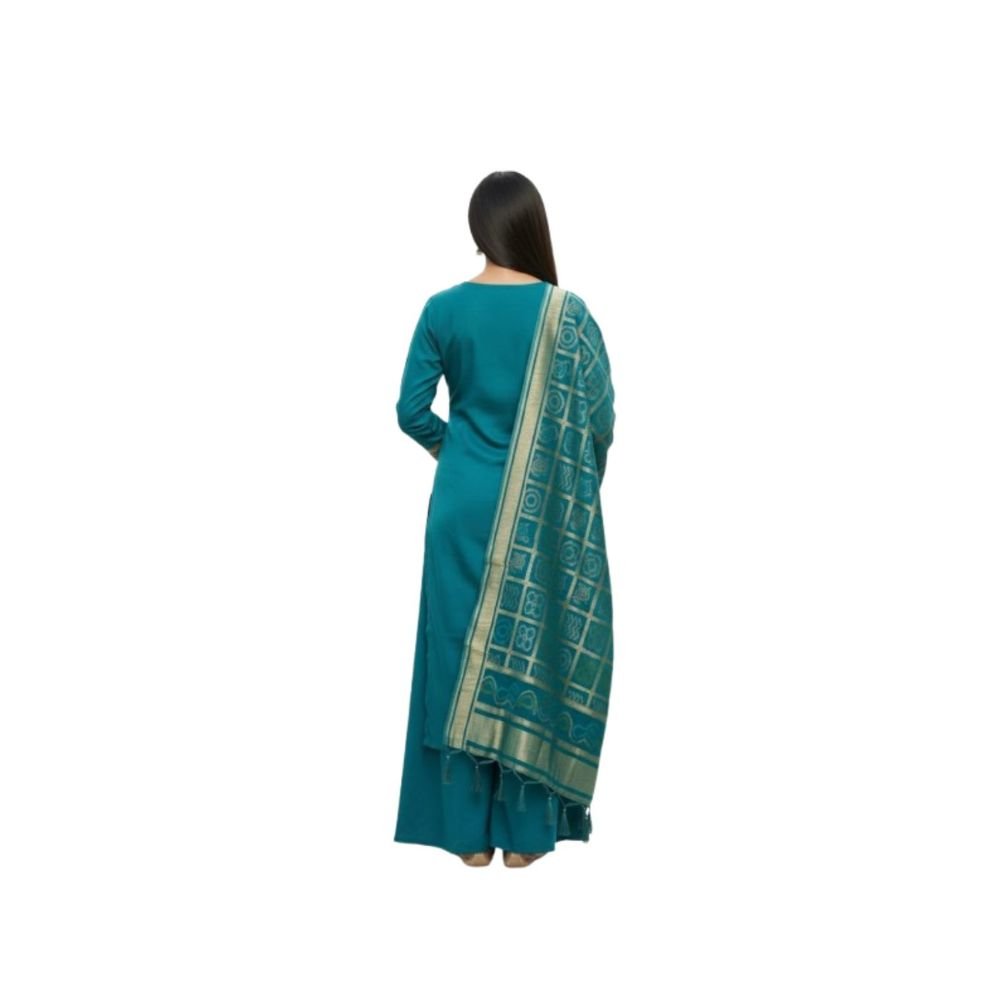 Kurti & flyer plazo set with dupatta 4