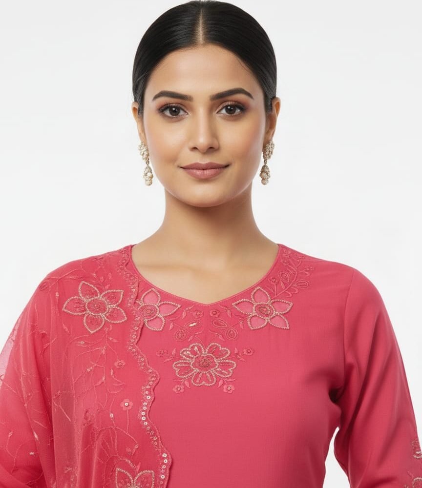 petal pink elegance kurta set